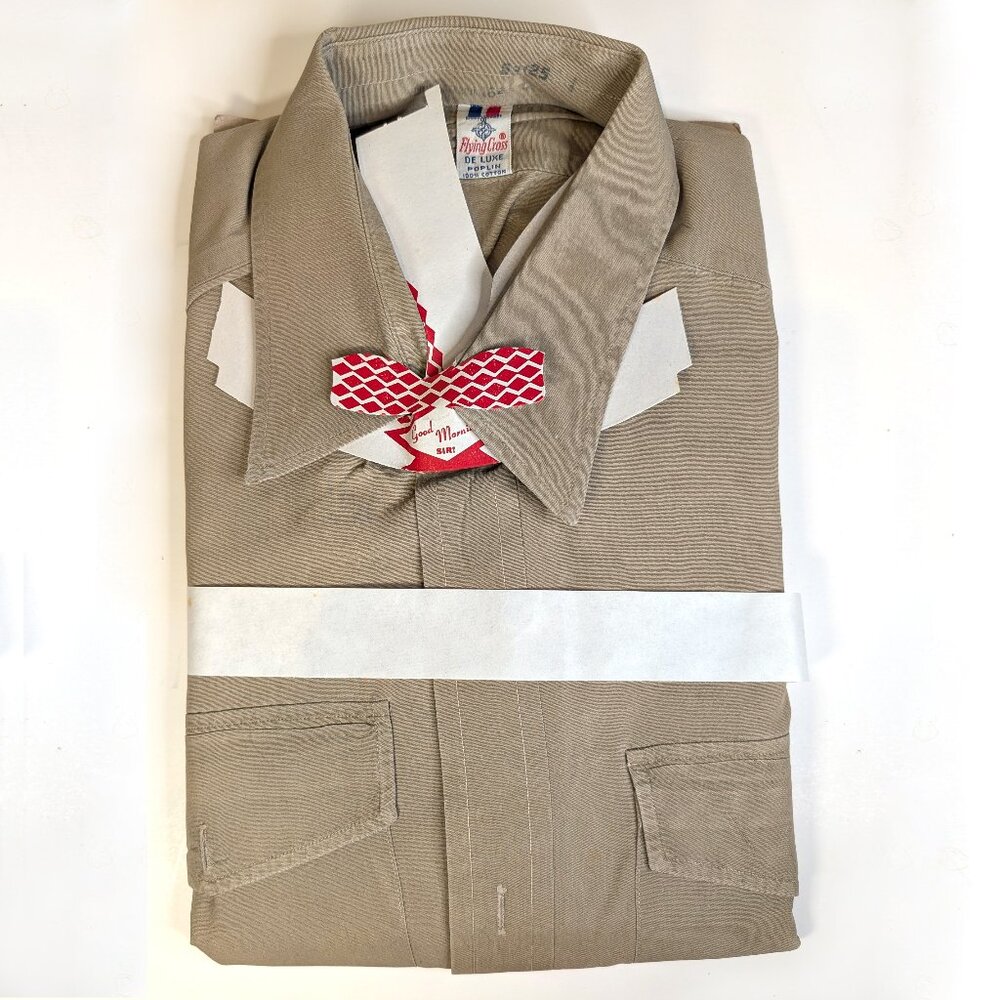 Flying Cross military tan long sleeve shirt Size Large